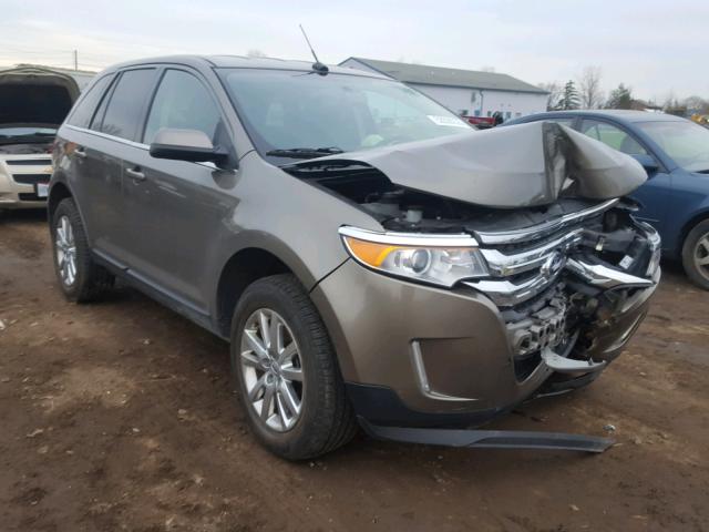 2FMDK4KC2EBA58199 - 2014 FORD EDGE LIMIT BROWN photo 1