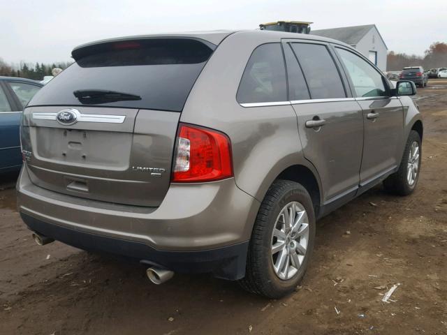 2FMDK4KC2EBA58199 - 2014 FORD EDGE LIMIT BROWN photo 4