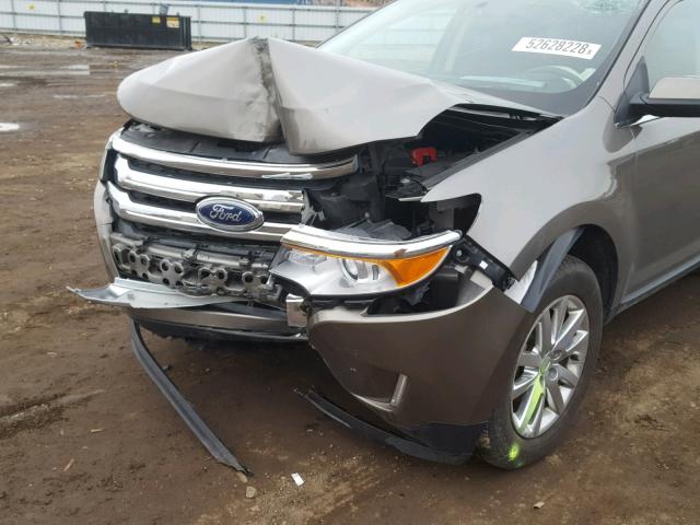 2FMDK4KC2EBA58199 - 2014 FORD EDGE LIMIT BROWN photo 9