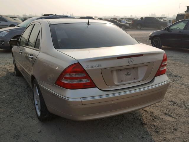 WDBRF61J52F261588 - 2002 MERCEDES-BENZ C 240 GOLD photo 3