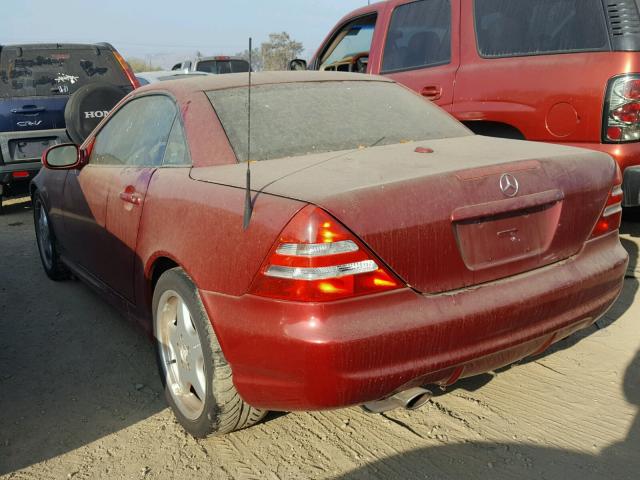 WDBKK65F21F186480 - 2001 MERCEDES-BENZ SLK 320 RED photo 3