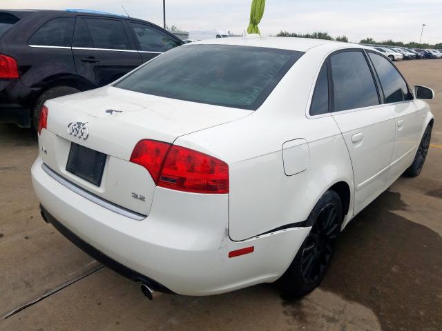 WAUDH78E96A188679 - 2006 AUDI A4 3.2 QUA WHITE photo 4