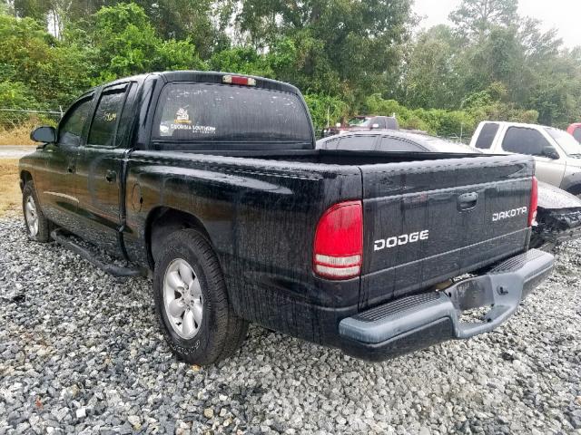 1D7HL38X73S202068 - 2003 DODGE DAKOTA QUA BLACK photo 3