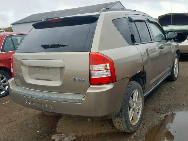 1J8FF47W57D241302 - 2007 JEEP COMPASS GOLD photo 4