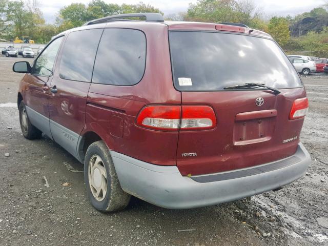 4T3ZF13C81U342486 - 2001 TOYOTA SIENNA LE RED photo 3