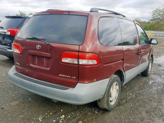 4T3ZF13C81U342486 - 2001 TOYOTA SIENNA LE RED photo 4