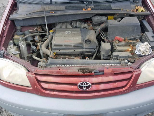 4T3ZF13C81U342486 - 2001 TOYOTA SIENNA LE RED photo 7