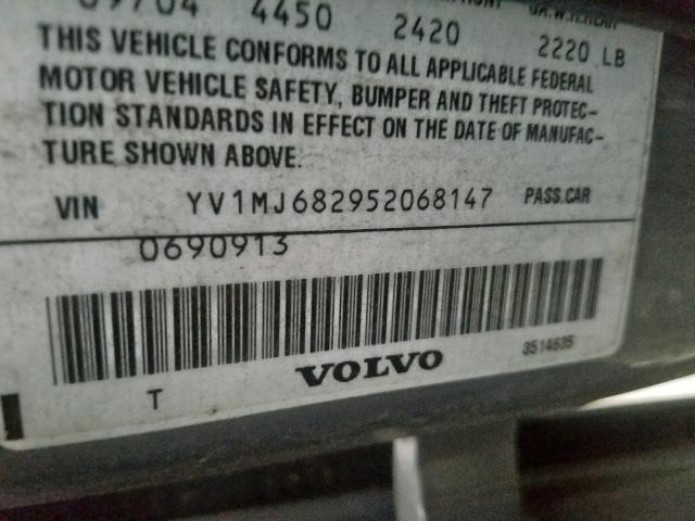 YV1MJ682952068147 - 2005 VOLVO V50 T5 TAN photo 10