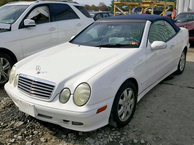 WDBLK65G93T140341 - 2003 MERCEDES-BENZ CLK 320 WHITE photo 2