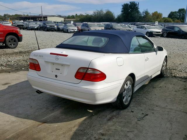 WDBLK65G93T140341 - 2003 MERCEDES-BENZ CLK 320 WHITE photo 4