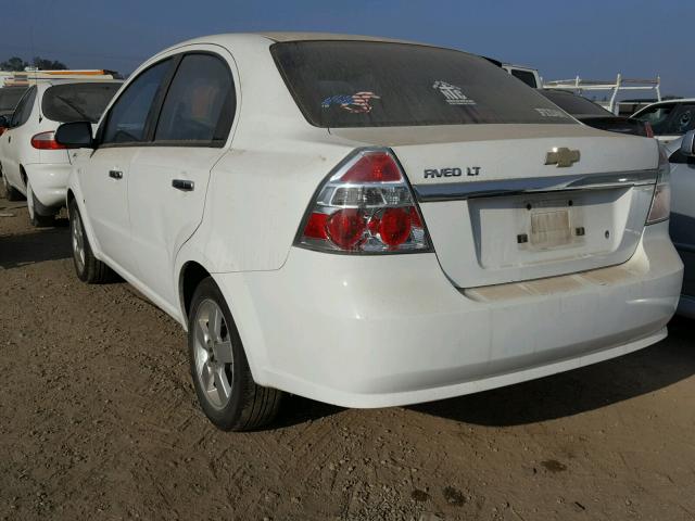 KL1TG56638B006075 - 2008 CHEVROLET AVEO LT WHITE photo 3