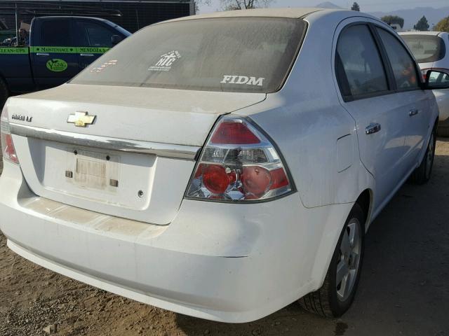 KL1TG56638B006075 - 2008 CHEVROLET AVEO LT WHITE photo 4