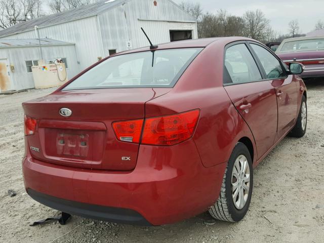 KNAFU4A20A5290912 - 2010 KIA FORTE EX RED photo 4