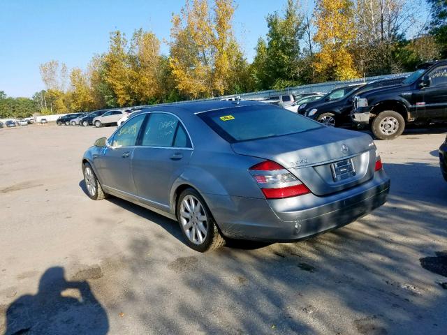 WDDNG86XX7A107068 - 2007 MERCEDES-BENZ S 550 4MAT GRAY photo 3