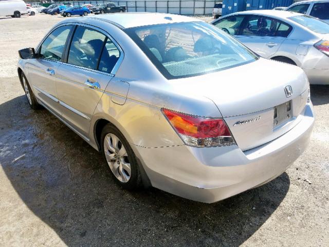 1HGCP36839A030433 - 2009 HONDA ACCORD EXL SILVER photo 3