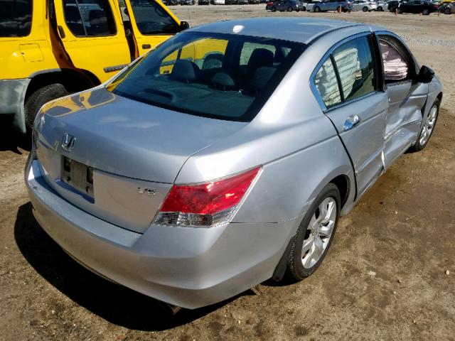 1HGCP36839A030433 - 2009 HONDA ACCORD EXL SILVER photo 4