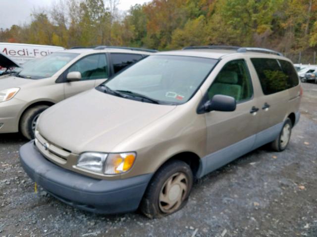 4T3ZF13CXYU243999 - 2000 TOYOTA SIENNA LE BEIGE photo 2