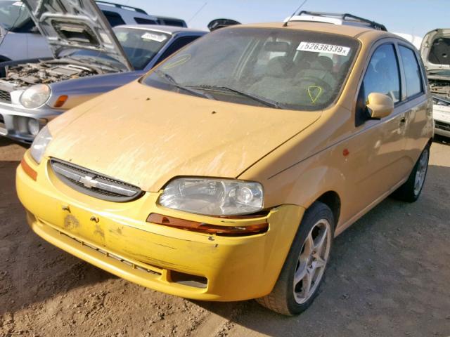 KL1TJ626X4B187425 - 2004 CHEVROLET AVEO LS YELLOW photo 2