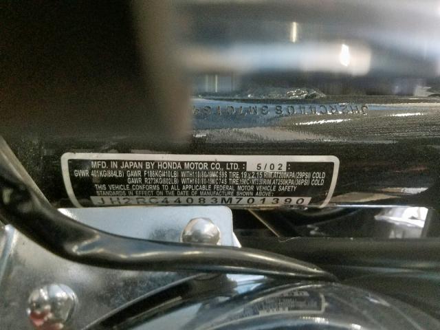 JH2RC44083M701390 - 2003 HONDA VT750 DC BLACK photo 10