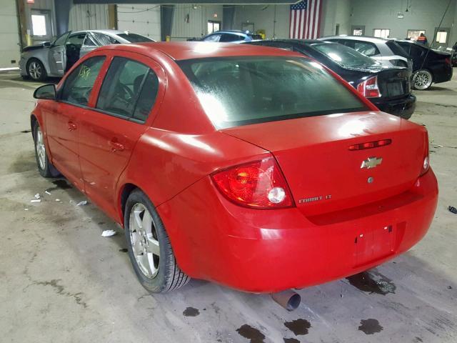 1G1AT58H497234061 - 2009 CHEVROLET COBALT LT RED photo 3