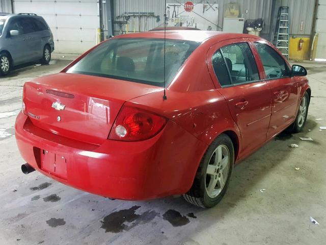 1G1AT58H497234061 - 2009 CHEVROLET COBALT LT RED photo 4