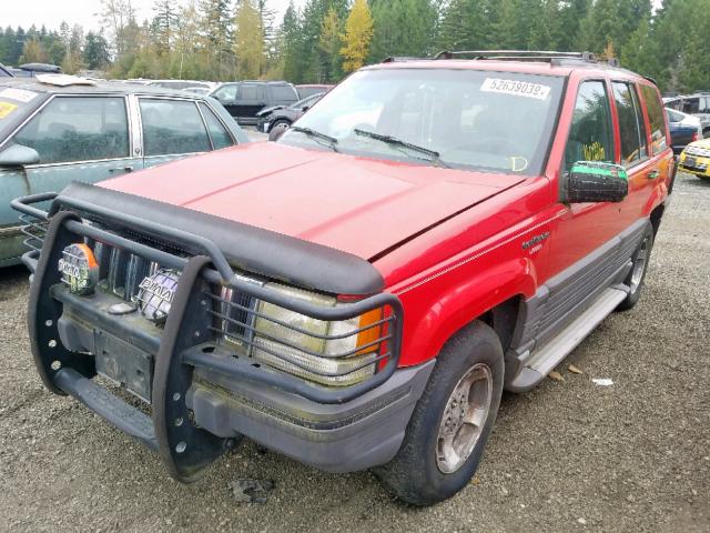 1J4GZ58Y8RC185867 - 1994 JEEP GRAND CHER RED photo 2
