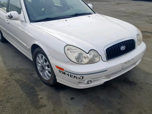 KMHWF35H32A641290 - 2002 HYUNDAI SONATA GLS WHITE photo 9