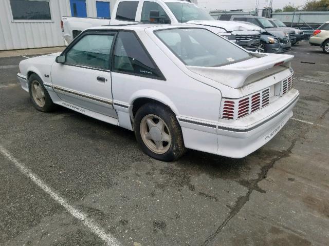 1FACP42E6MF143519 - 1991 FORD MUSTANG GT WHITE photo 3