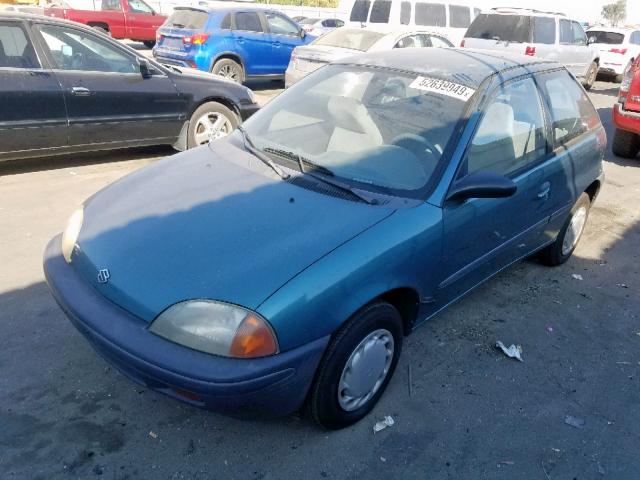 2S2AB21H7V6603689 - 1997 SUZUKI SWIFT GA BLUE photo 2