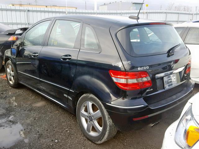 WDDFH34X98J277690 - 2008 MERCEDES-BENZ B200 BLACK photo 3