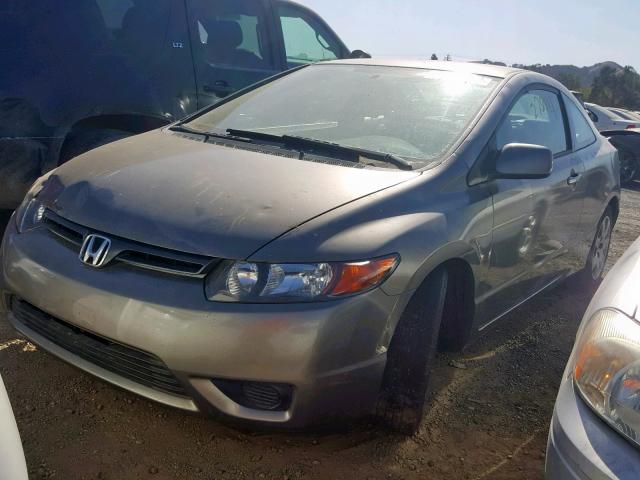 2HGFG12687H525540 - 2007 HONDA CIVIC LX GRAY photo 2