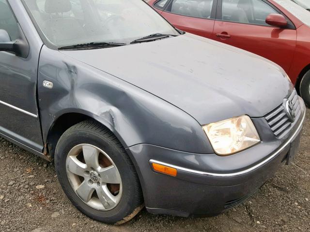 3VWSK69M44M042120 - 2004 VOLKSWAGEN JETTA GLS GRAY photo 9