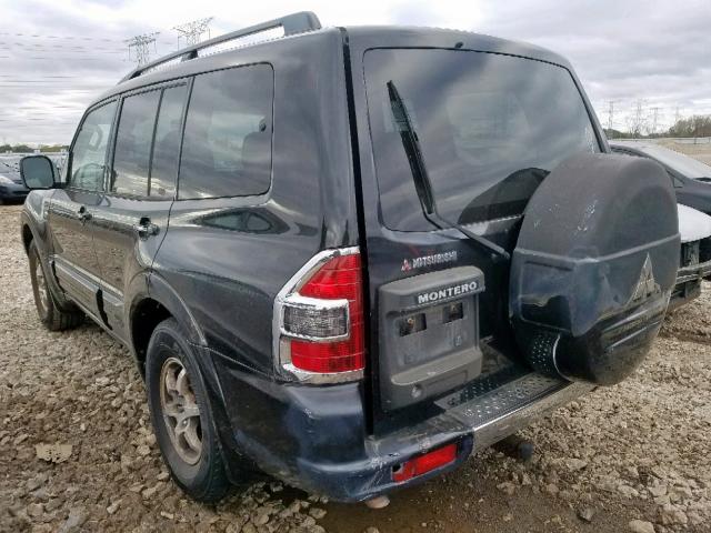 JA4MW51R21J024963 - 2001 MITSUBISHI MONTERO LI BLACK photo 3