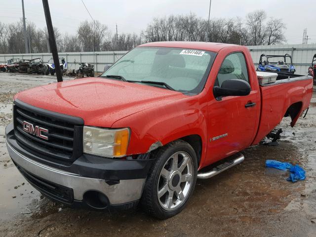 1GTEC14C97Z564954 - 2007 GMC NEW SIERRA RED photo 2