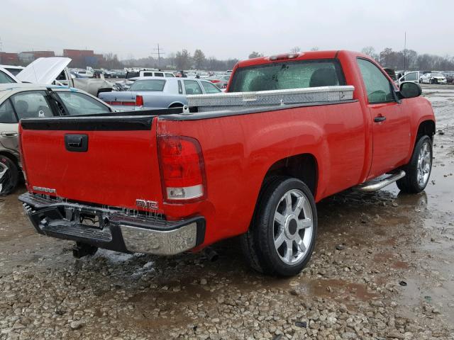 1GTEC14C97Z564954 - 2007 GMC NEW SIERRA RED photo 4