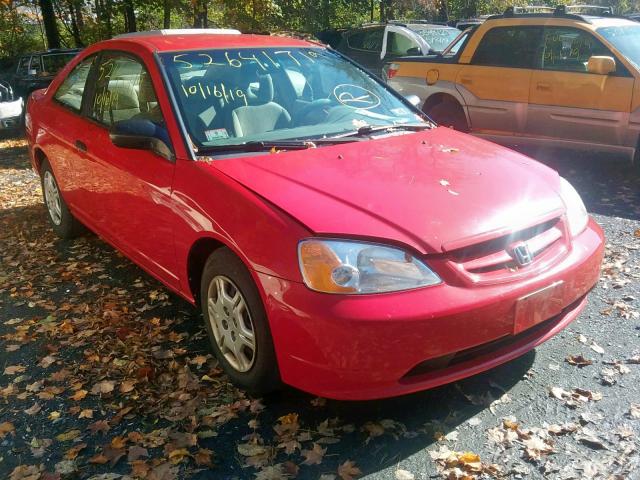 1HGEM22511L036053 - 2001 HONDA CIVIC LX RED photo 1