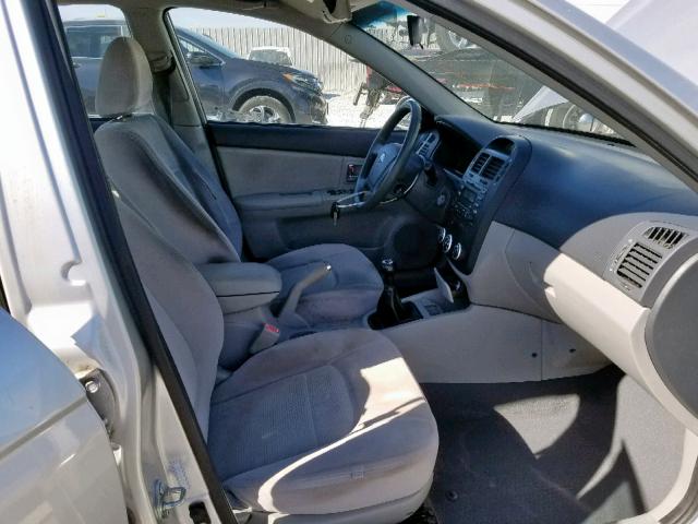 KNAFE121985505702 - 2008 KIA SPECTRA EX SILVER photo 5