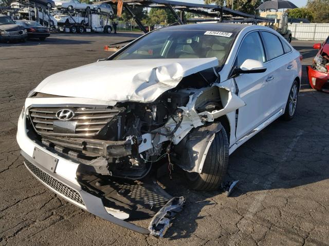 5NPE34AB3FH254303 - 2015 HYUNDAI SONATA SPO WHITE photo 2