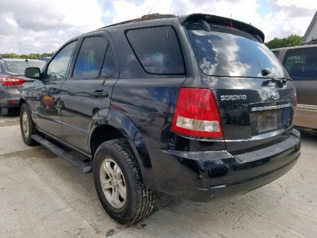 KNDJD733765524605 - 2006 KIA SORENTO EX BLACK photo 3