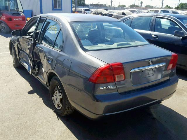 2HGES15541H617538 - 2001 HONDA CIVIC LX GRAY photo 3