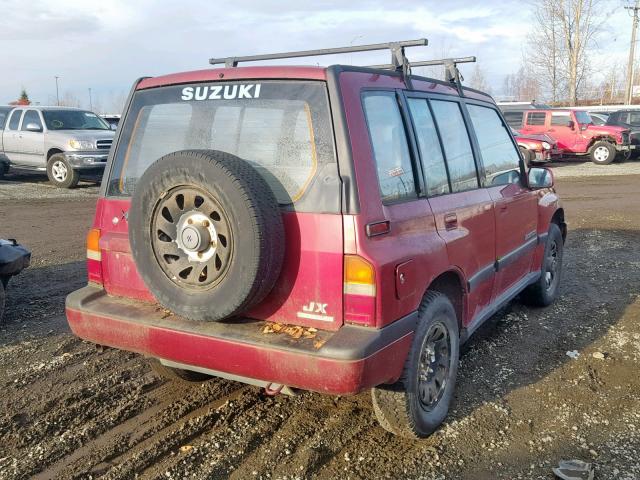 JS3TD02V8P4107831 - 1993 SUZUKI SIDEKICK J RED photo 4