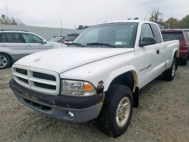 1B7GG22NXYS785190 - 2000 DODGE DAKOTA WHITE photo 2