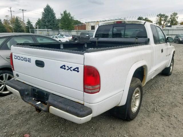 1B7GG22NXYS785190 - 2000 DODGE DAKOTA WHITE photo 4