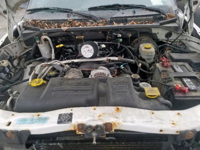 1B7GG22NXYS785190 - 2000 DODGE DAKOTA WHITE photo 7