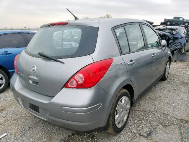 3N1BC1CP5BL375180 - 2011 NISSAN VERSA S GRAY photo 4