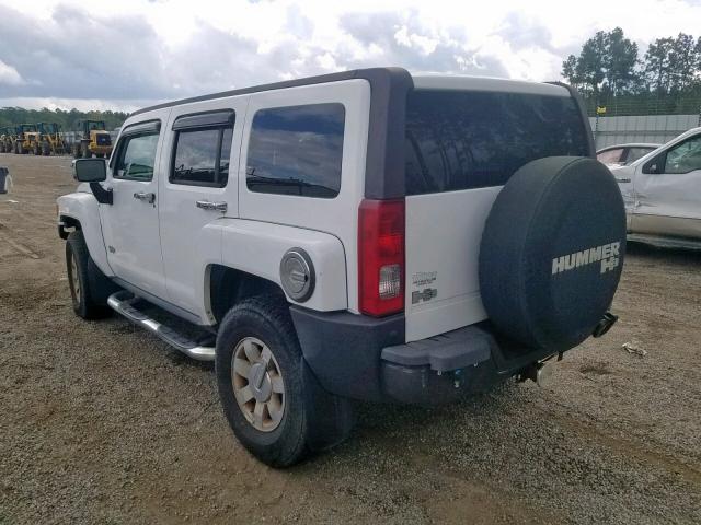 5GTDN136368307433 - 2006 HUMMER H3 WHITE photo 3