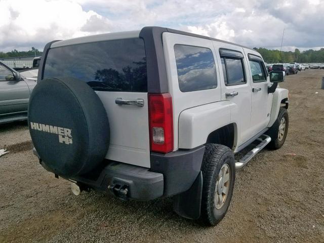 5GTDN136368307433 - 2006 HUMMER H3 WHITE photo 4