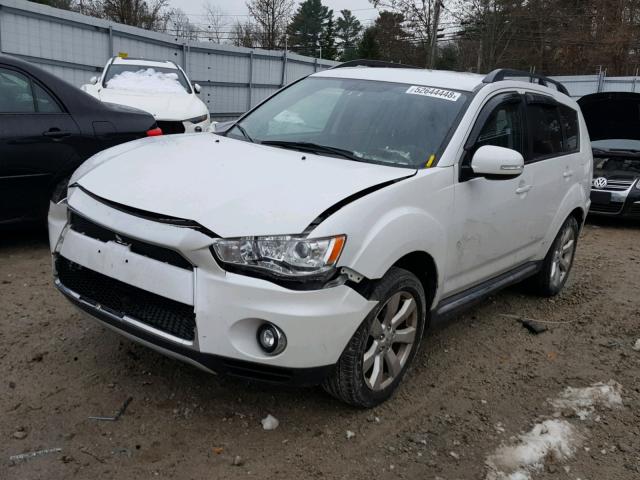 JA4JT4AXXAZ006457 - 2010 MITSUBISHI OUTLANDER WHITE photo 2