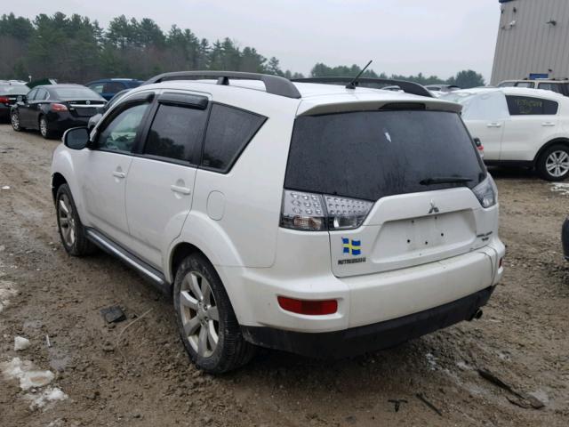 JA4JT4AXXAZ006457 - 2010 MITSUBISHI OUTLANDER WHITE photo 3