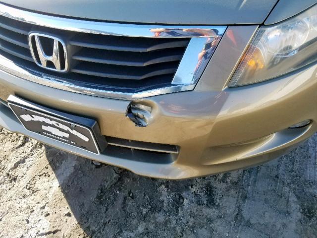 5KBCP3F86AB005814 - 2010 HONDA ACCORD EXL GOLD photo 9